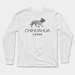 Chihuahua Dog Lover Gift - Ink Effect Silhouette Long Sleeve T-Shirt